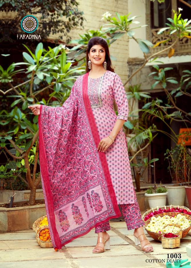 Aradhna Cotton Dairy 1 New Fancy Ethnic Wear Cotton Ready Made Collection